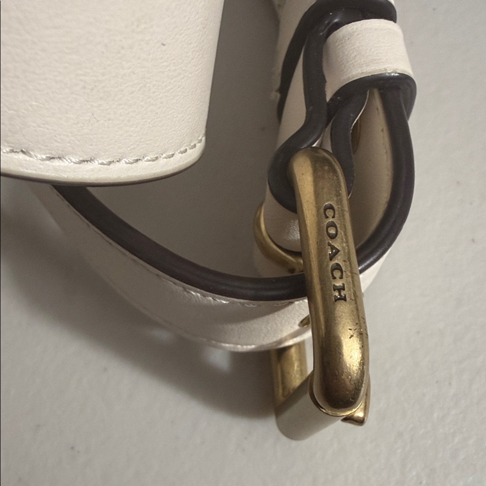 Coach TEA ROSE REIMAGINED Cream and Yellow Floral Crossbody LEATHER Bag - Picture 7 of 16